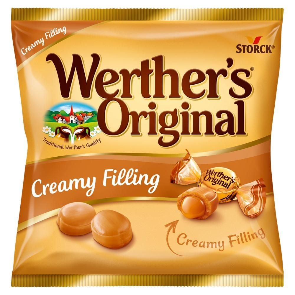 Werther's Original Creamy Filling Cukierki śmietankowe z nadzieniem karmelowym 80 g (11 sztuk)
