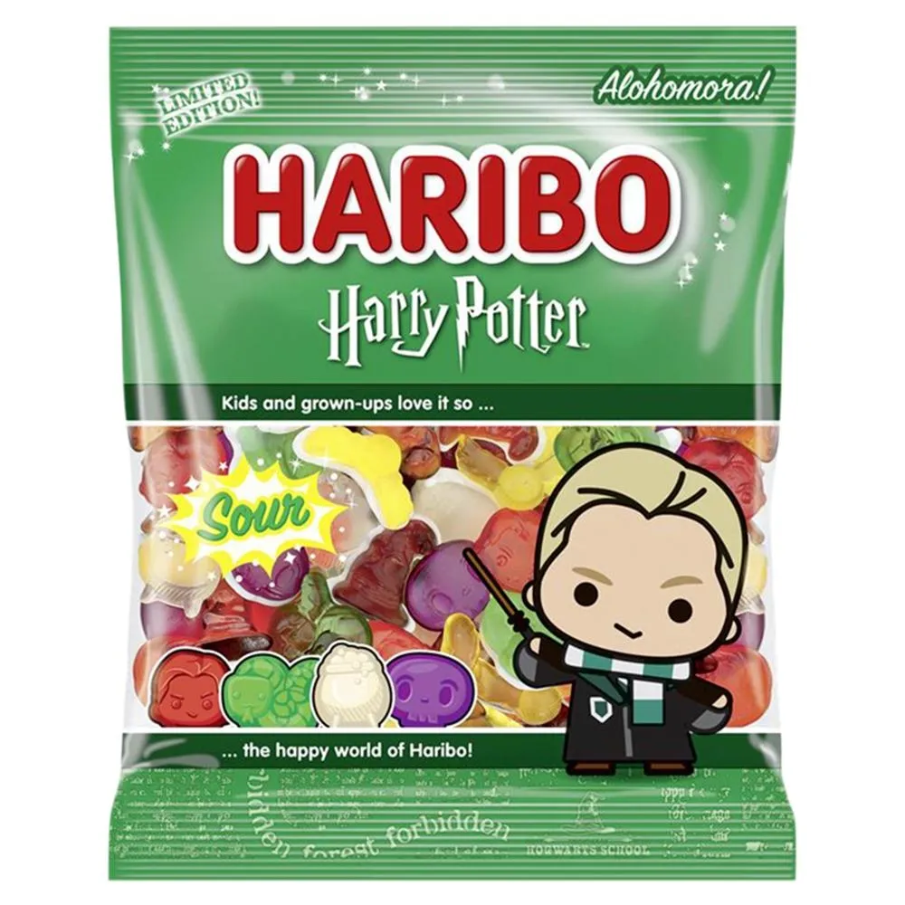 Haribo Harry Potter Sour Żelki i żelko-pianki o smaku owocowym i o smaku cola 160 g