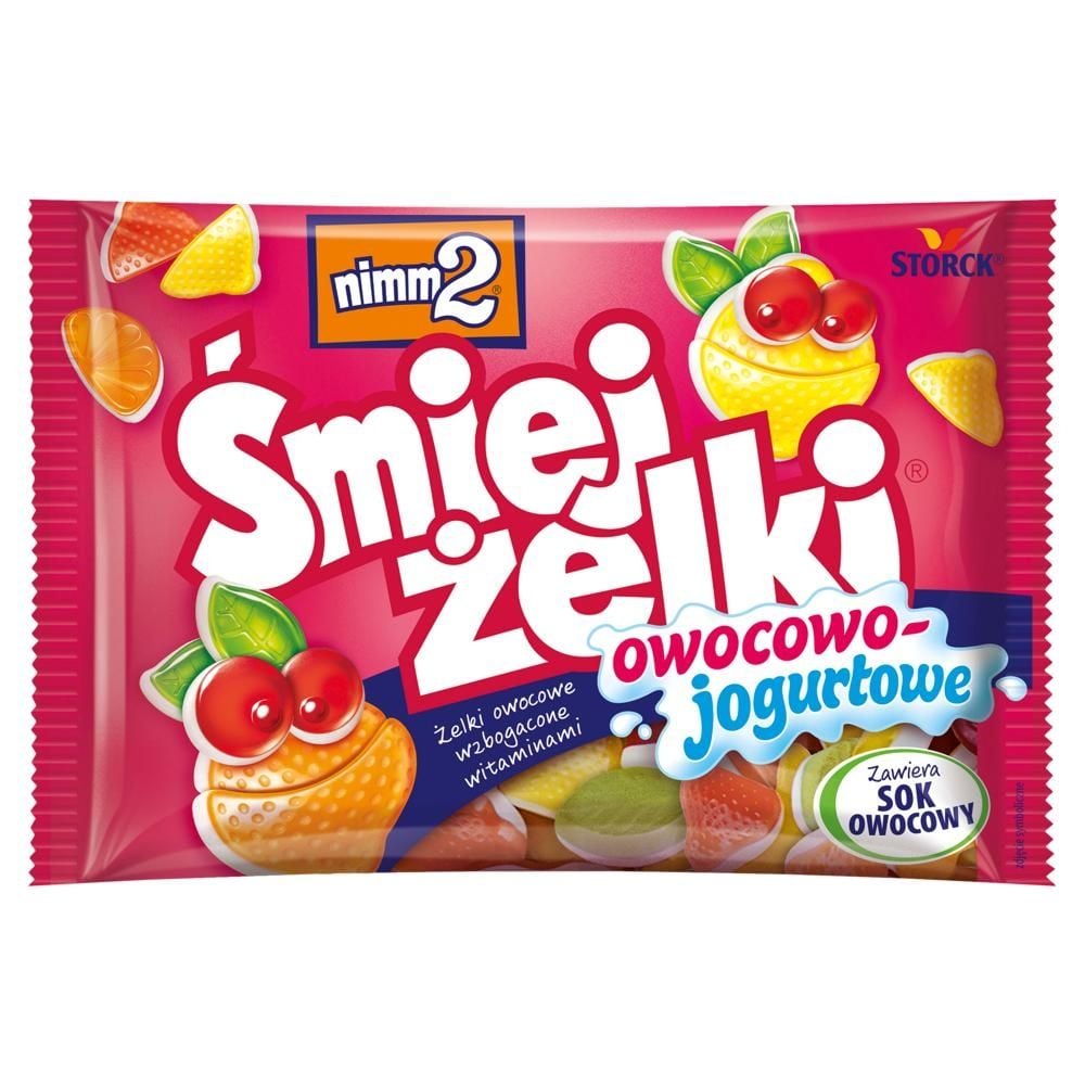 nimm2 Śmiejżelki Żelki owocowe wzbogacone witaminami owocowo-jogurtowe 100 g