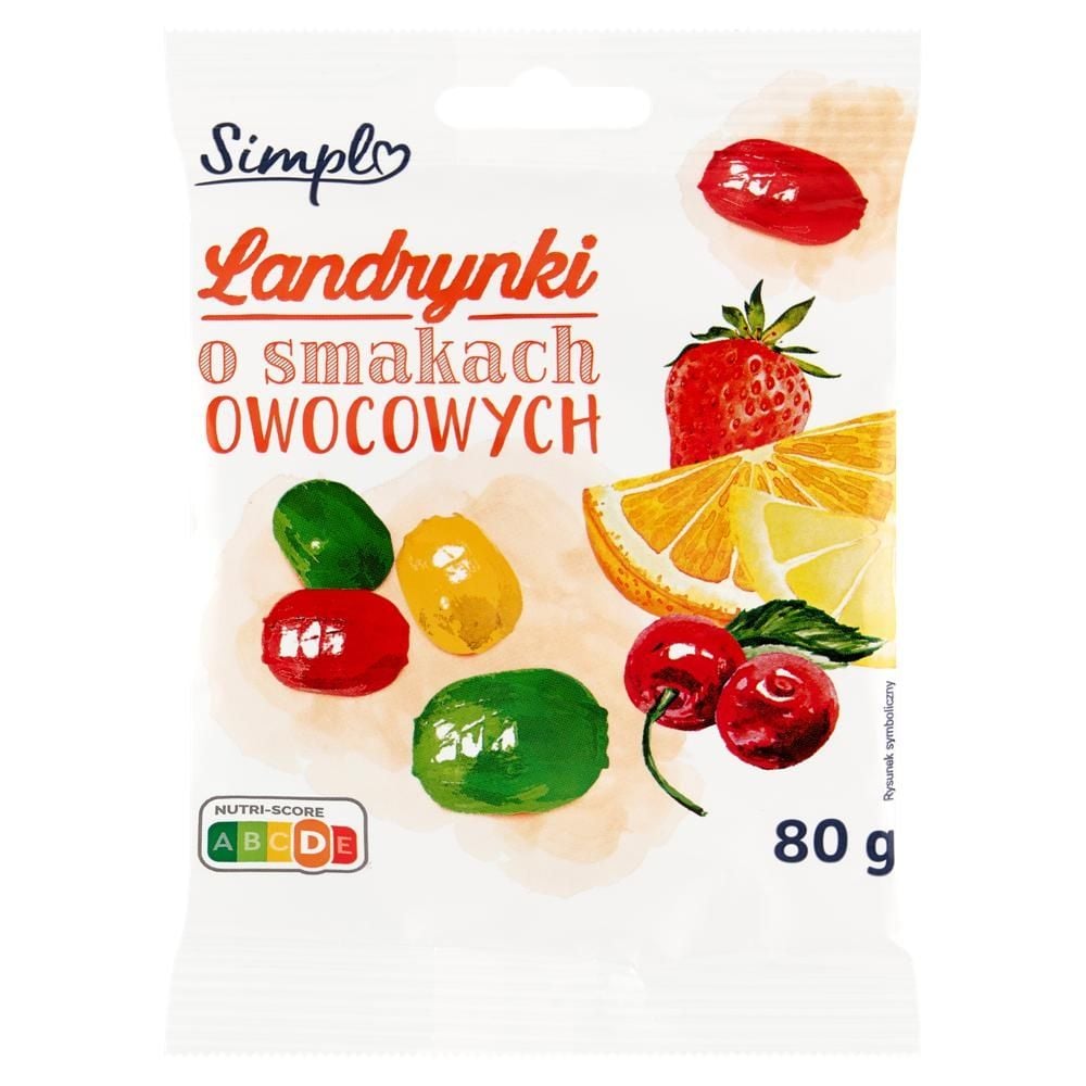 Simpl Landrynki o smakach owocowych 80 g
