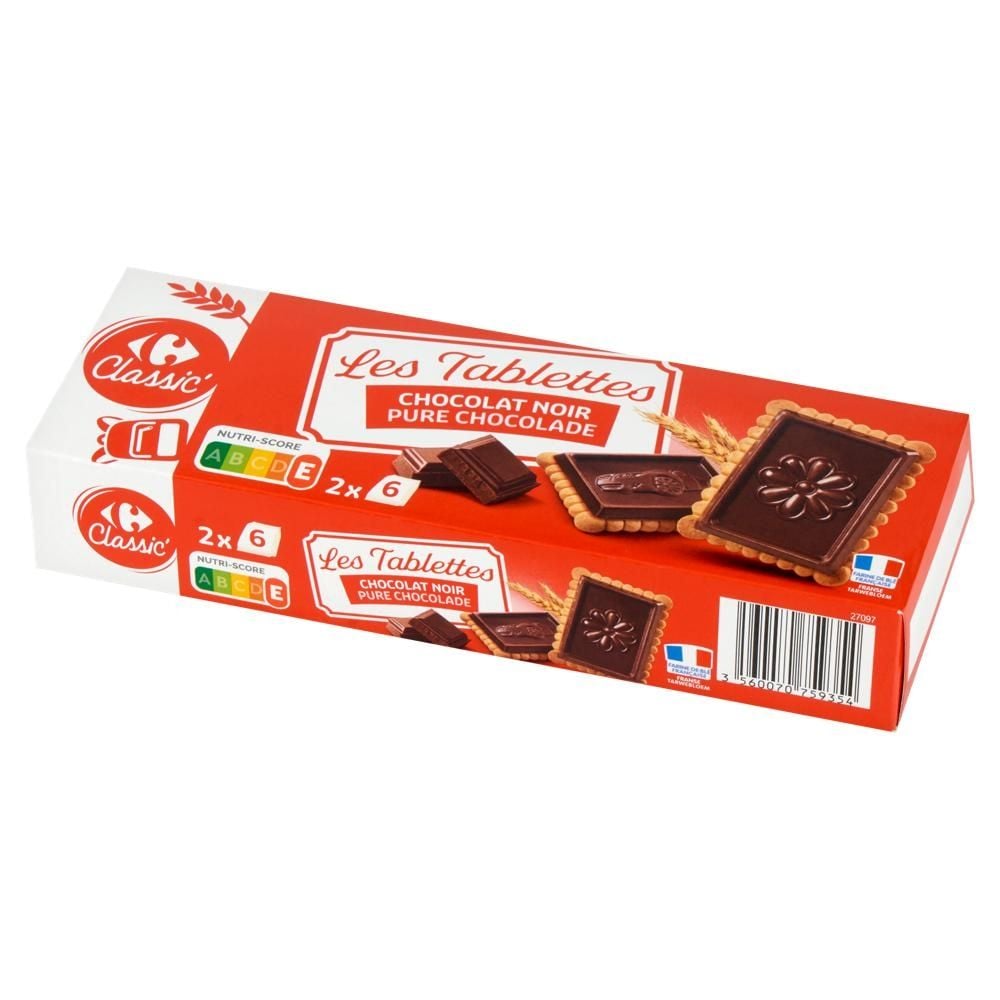 Carrefour Classic Herbatniki maślane z gorzką czekoladą 150 g