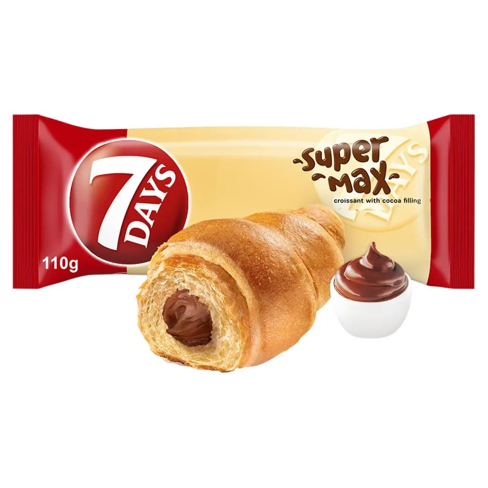 7Days Super Max rogalik z ciasta francuskiego z nadzieniem kakaowym - 110 g