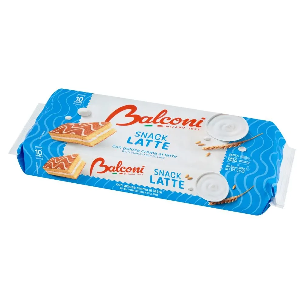 Balconi Snack Latte Wypiekany wyrób cukierniczy 280 g (10 x 28 g)