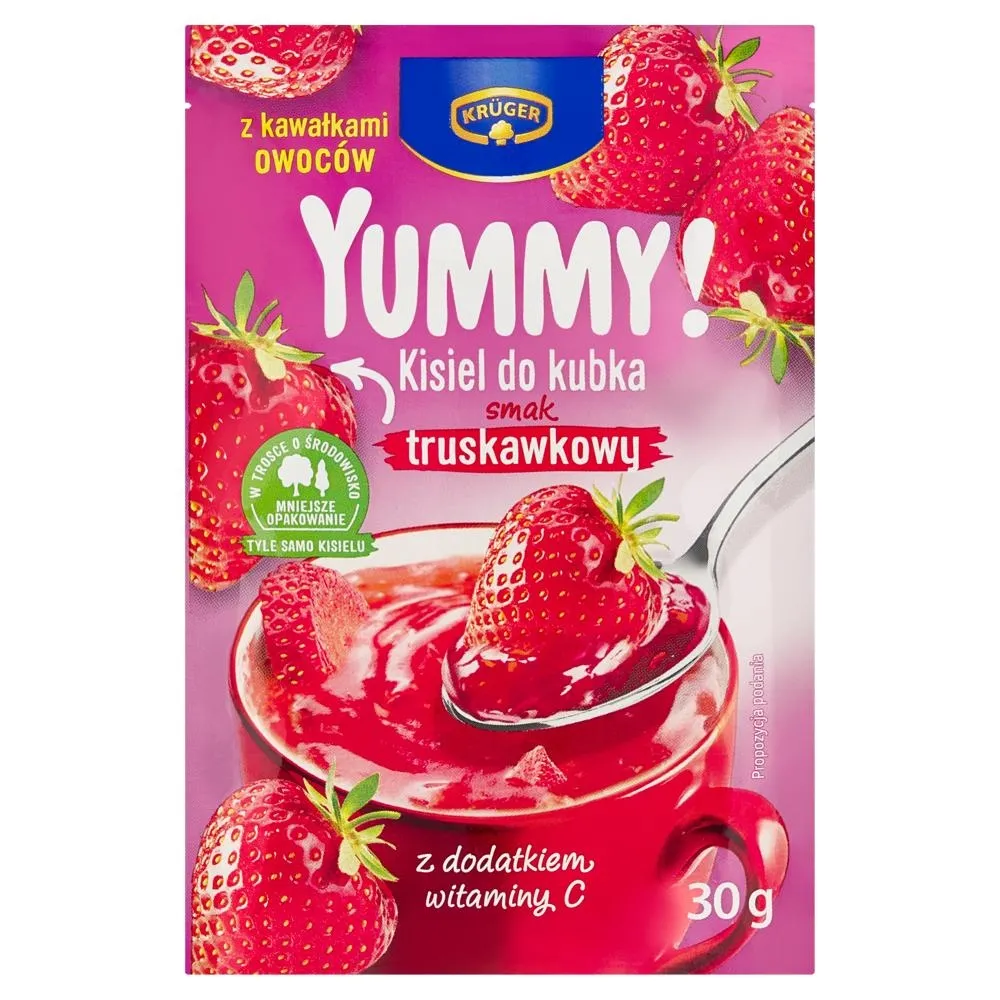 Krüger Yummy! Kisiel do kubka smak truskawkowy 30 g