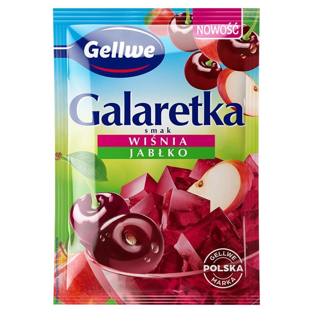 Gellwe Galaretka smak wiśnia jabłko 72 g