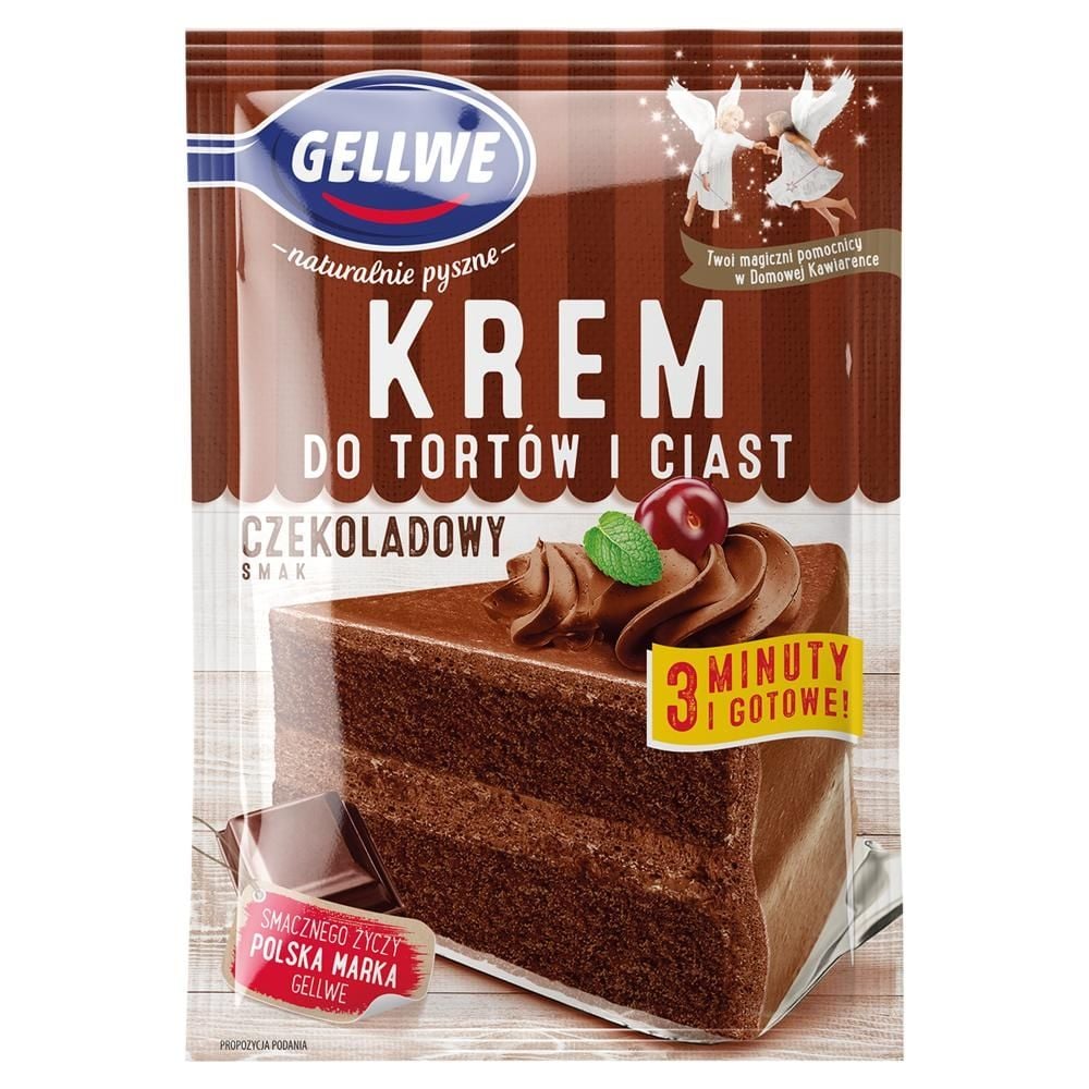 Gellwe Krem do tortów i ciast czekoladowy smak 140 g