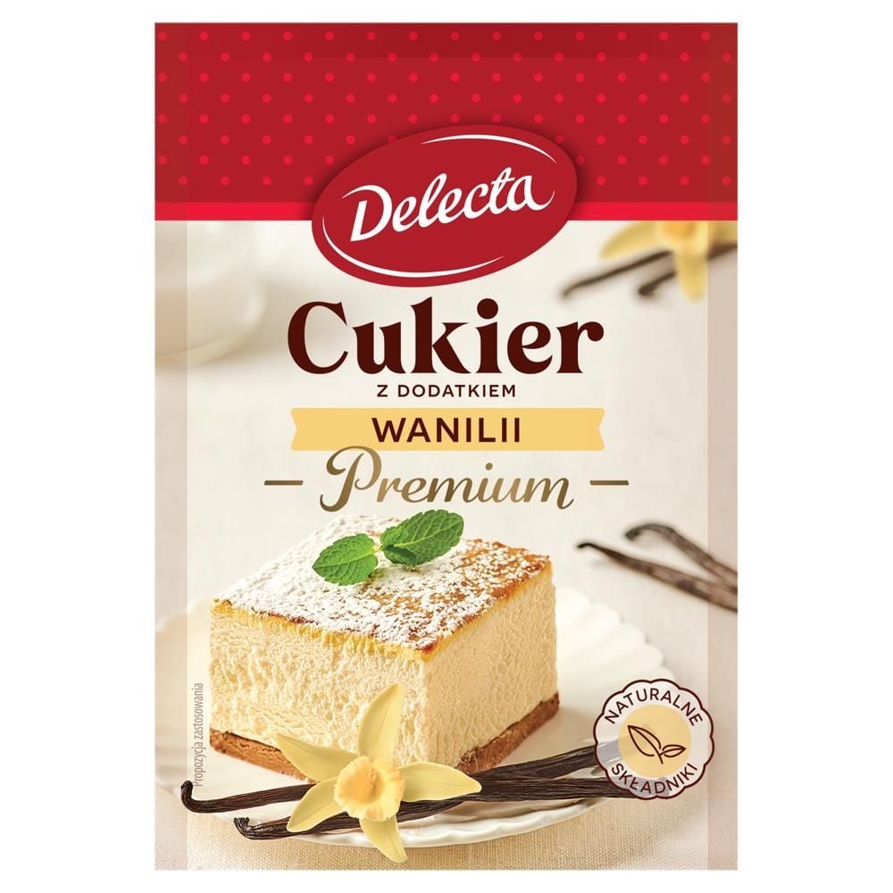 Delecta Premium Cukier z dodatkiem wanilii 12 g