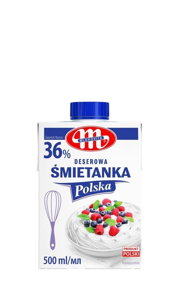 Mlekovita Śmietanka Polska UHT 36% tłuszczu 500ml