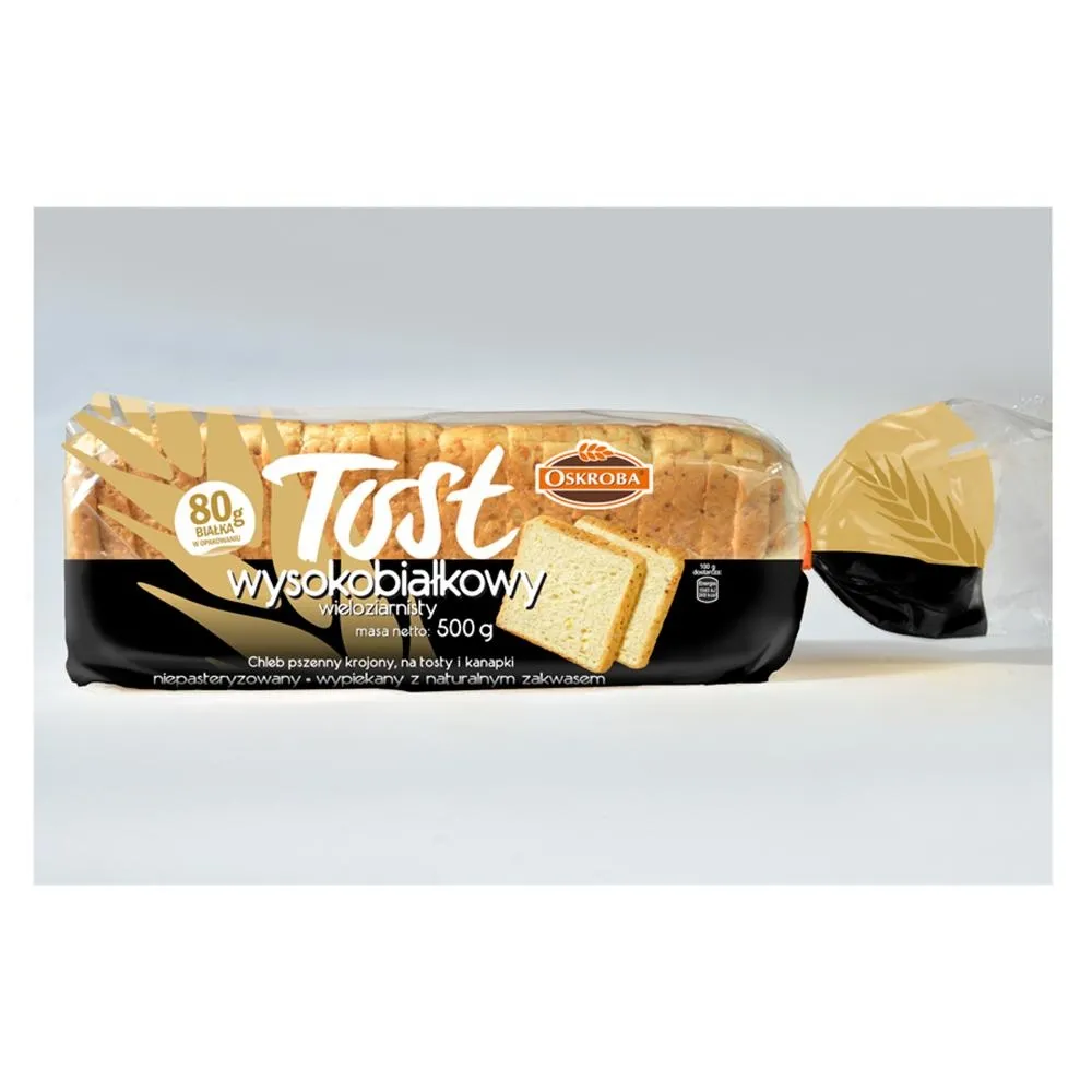 Oskroba Tost wysokobiałkowy wieloziarnisty 500 g