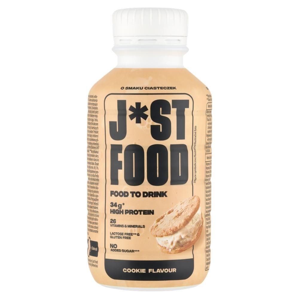Just Food Napój mleczny z olejami roślinnymi o smaku ciasteczek 500 ml