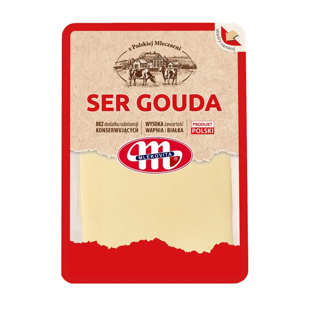 Mlekovita Ser Gouda dojrzewający plastry 500g