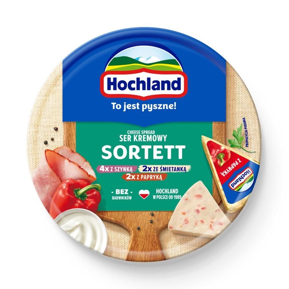 Hochland Ser kremowy sortett w trójkącikach 180 g (8 sztuk)