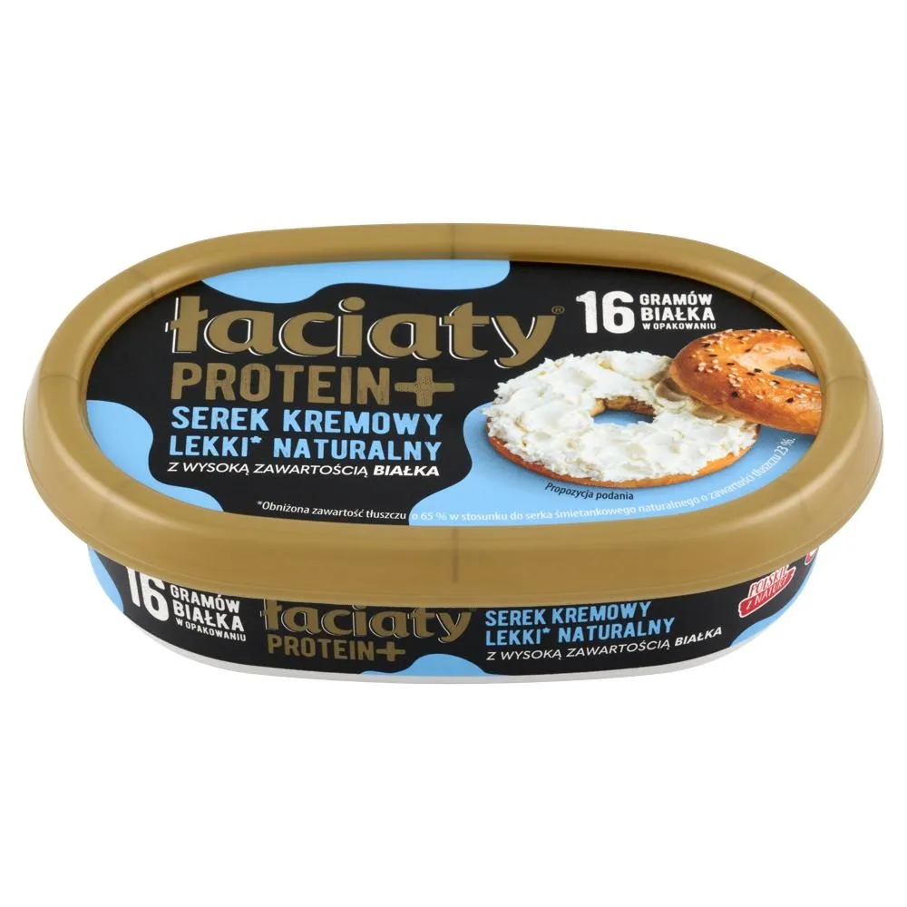 Łaciaty Protein+ Serek kremowy lekki naturalny 135 g