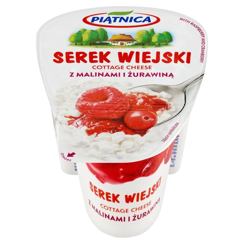 Piątnica Serek wiejski z malinami i żurawiną 150 g