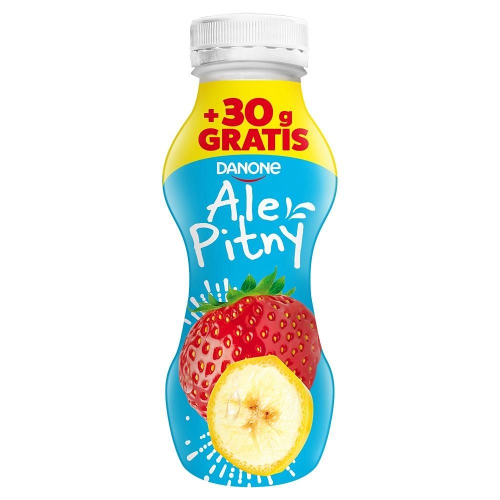 Danone Ale Pitny Produkt mleczny o smaku truskawka-banan 300 g