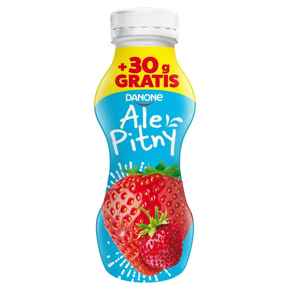 Danone Ale Pitny Produkt mleczny o smaku truskawka-poziomka 300 g