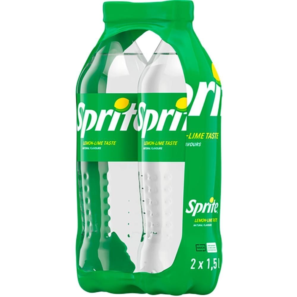Sprite Napój gazowany o smaku cytrynowo-limonkowym 2 x 1,5 l