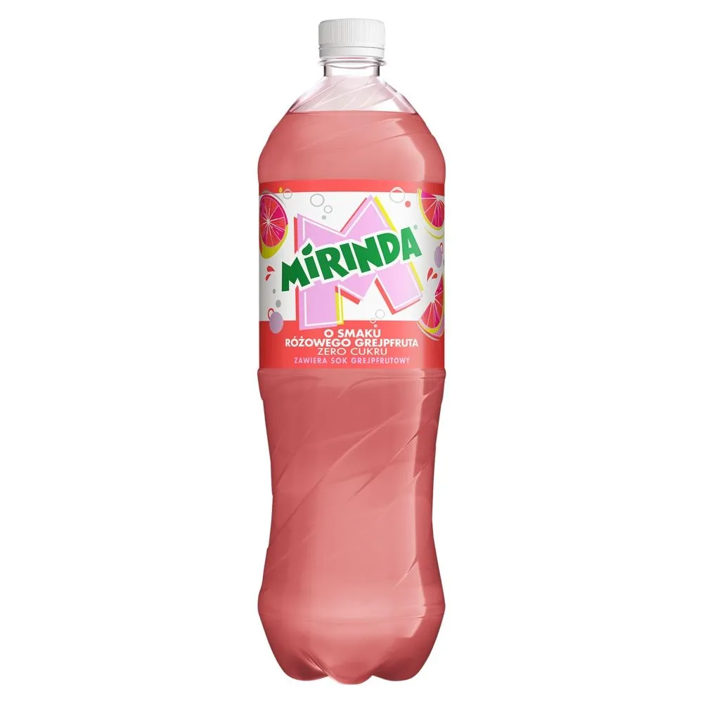 Mirinda Zero cukru Napój gazowany o smaku różowego grejpfruta 1,5 l
