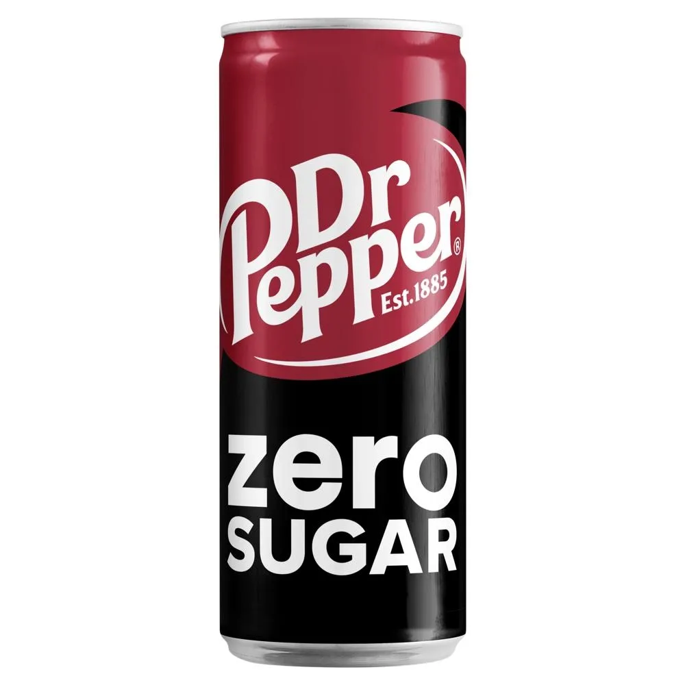 Dr Pepper Zero Sugar Napój gazowany o smaku owocowym 0,33 l