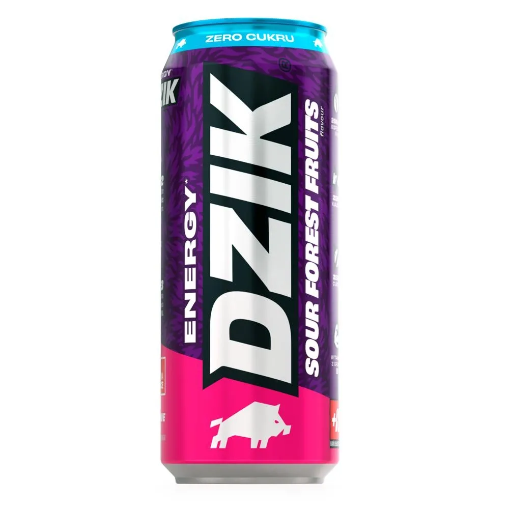 Dzik Energy Napój energetyzujący o smaku kwaśnych owoców leśnych bez cukru 500 ml