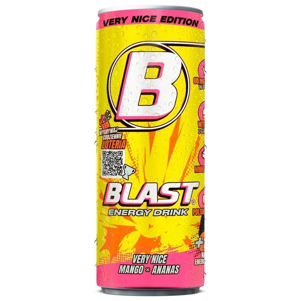 Blast Very Nice Mango Ananas Gazowany napój energetyczny 250 ml
