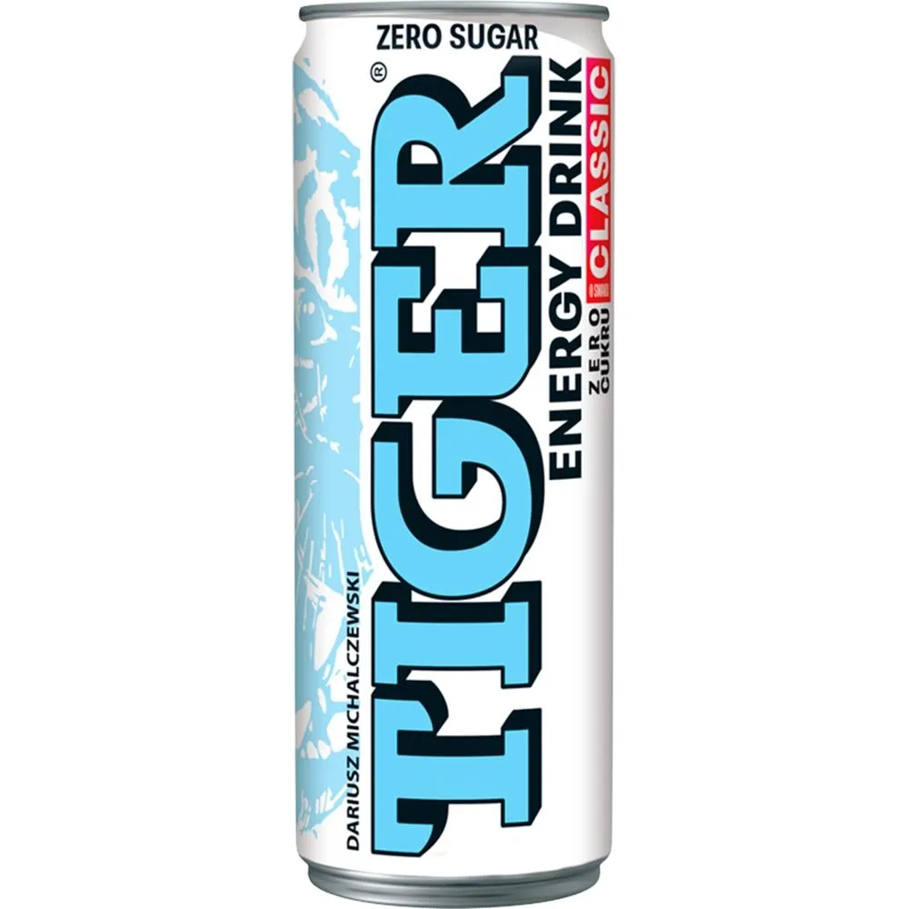 Tiger Zero cukru Gazowany napój energetyzujący o smaku Classic 250 ml
