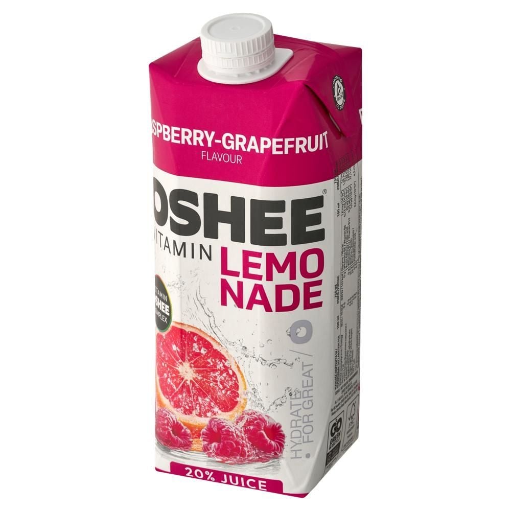 Oshee Vitamin Lemonade Napój niegazowany o smaku maliny i grejpfruta 750 ml