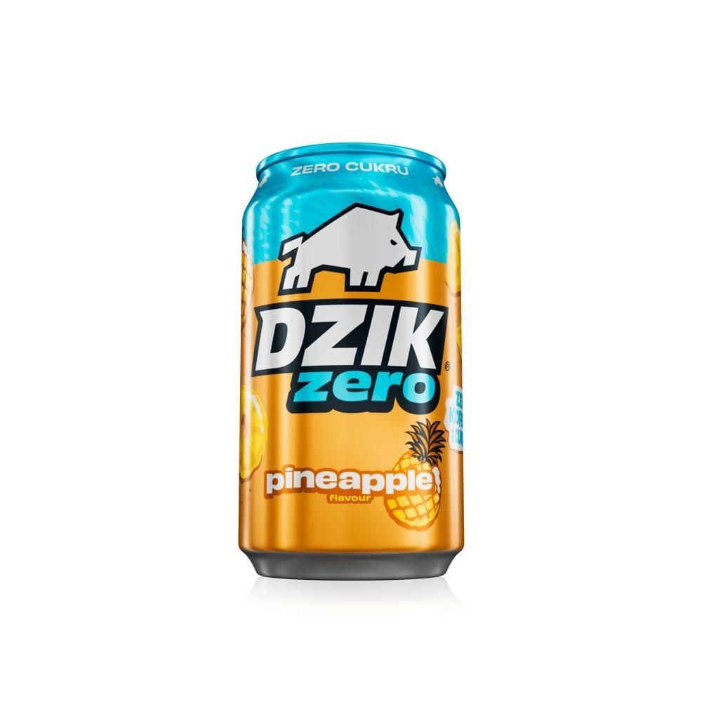 Dzik Zero Gazowany napój o smaku ananasowym bez cukru 330 ml