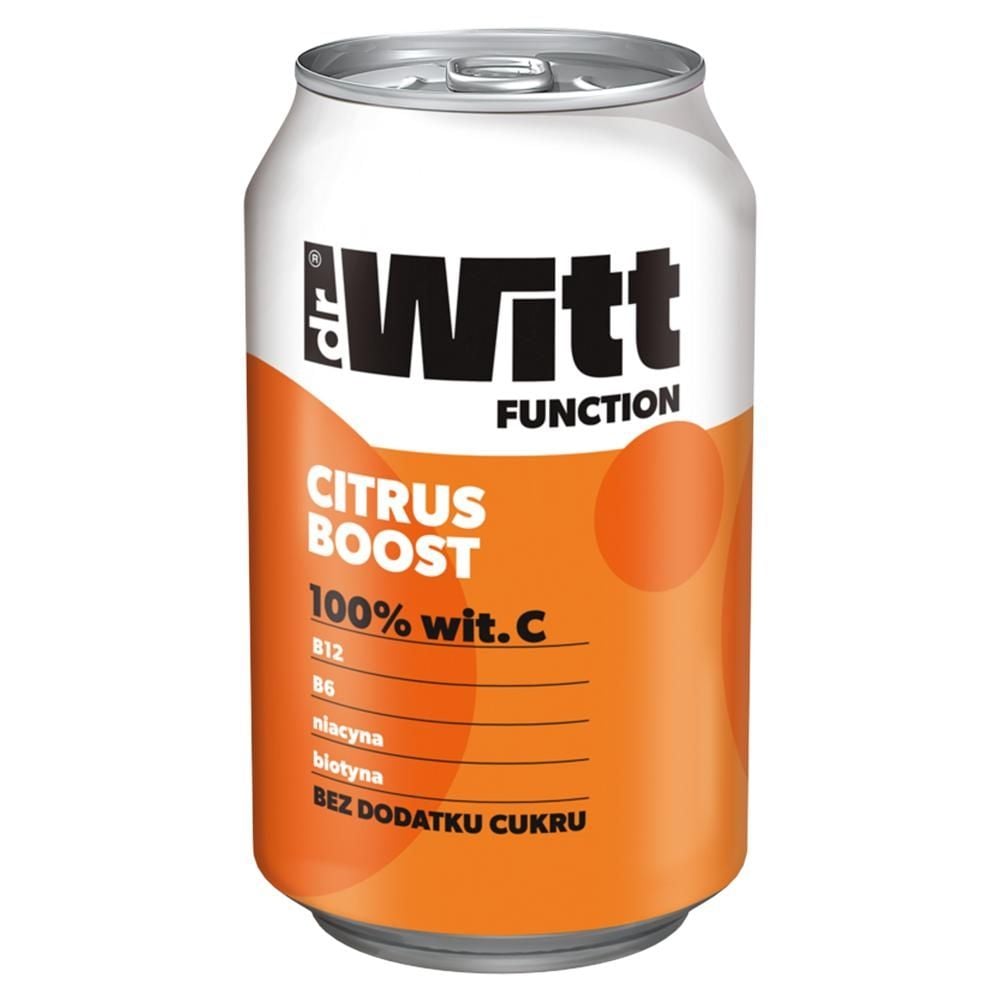 Dr Witt Function Citrus Boost Gazowany napój owocowy o smaku cytrynowym 330 ml