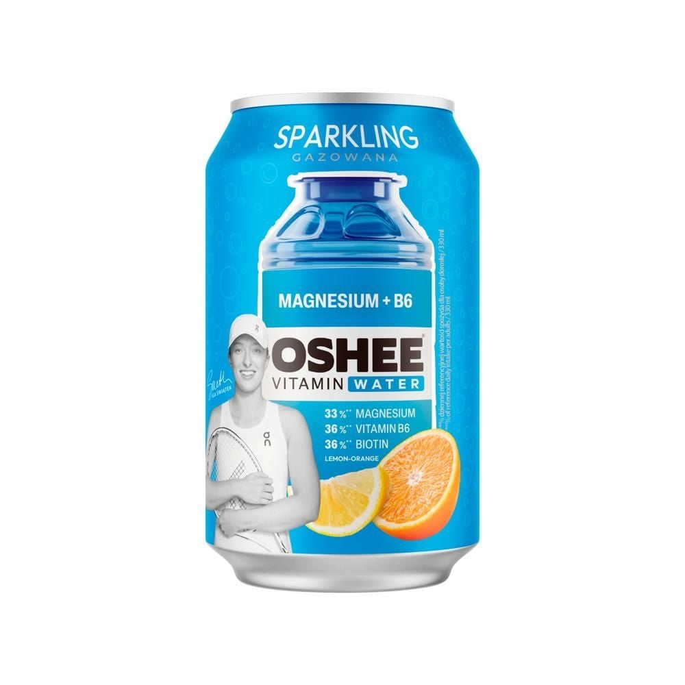 Oshee Vitamin Water Napój gazowany o smaku cytryny i pomarańczy 330 ml