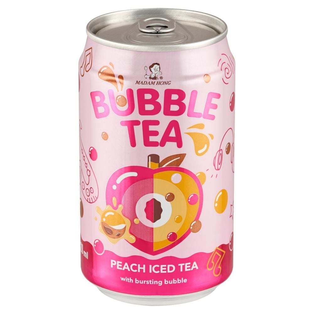 Madam Hong Bubble Tea Napój herbaciany z sokiem brzoskwiniowym 320 ml