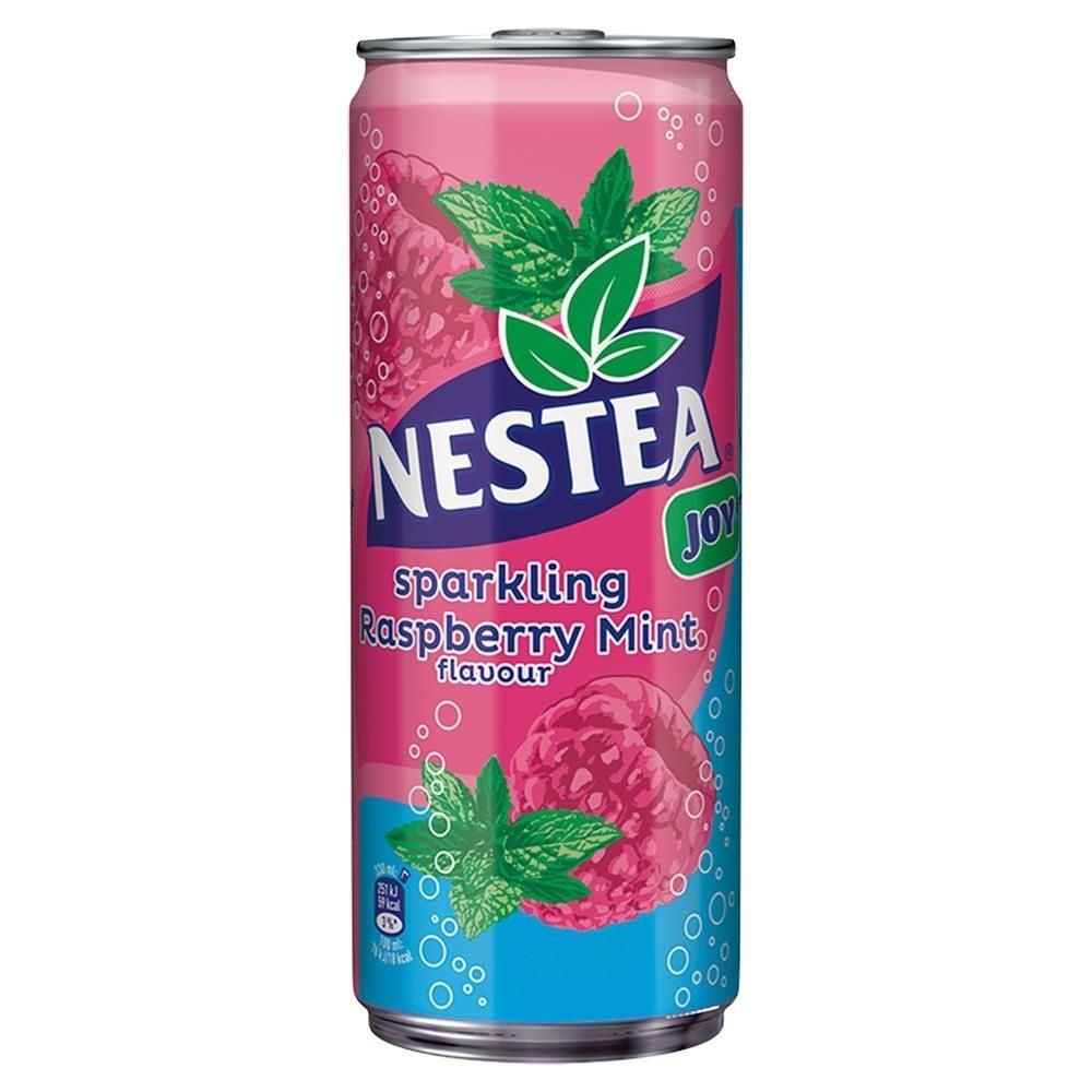 Nestea Joy Gazowany napój owocowo-herbaciany o smaku maliny i mięty 330 ml