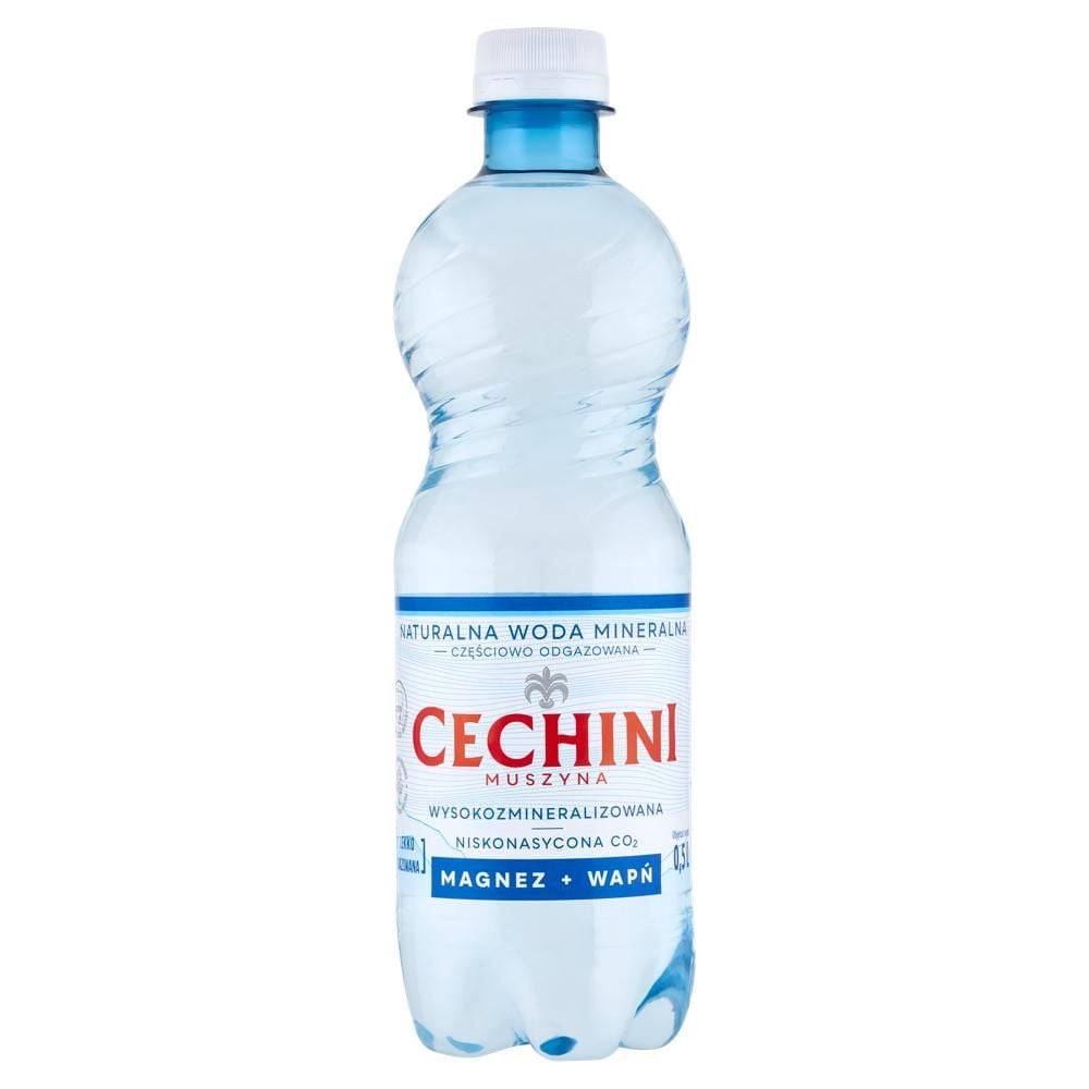 Cechini Muszyna Naturalna woda mineralna wysokomineralizowana niskonasycona CO₂ 0,5 l