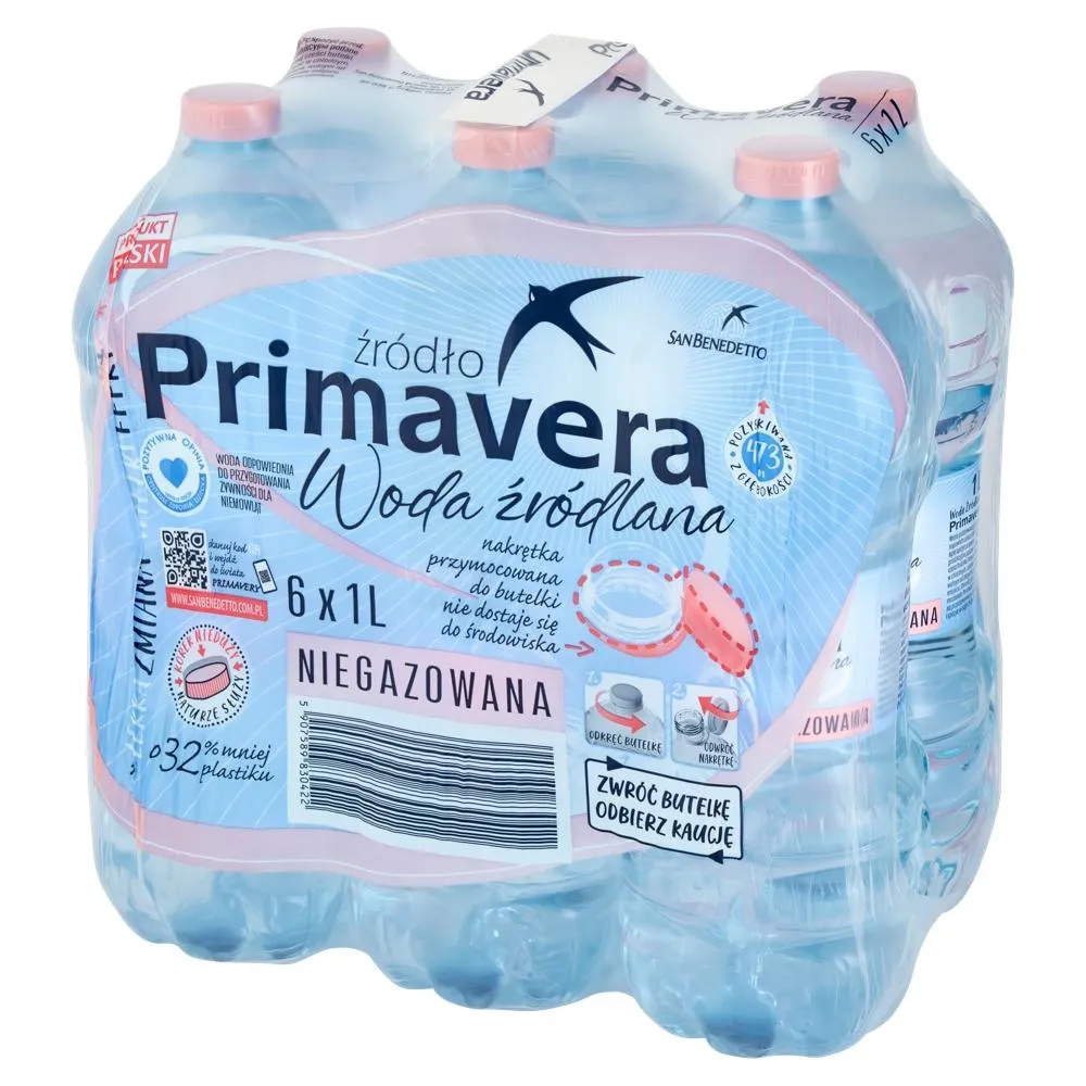 Primavera Woda źródlana niegazowana 6 x 1 l