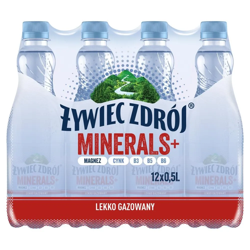 Żywiec Zdrój Minerals+ Napój lekko gazowany 12 x 0,5 l