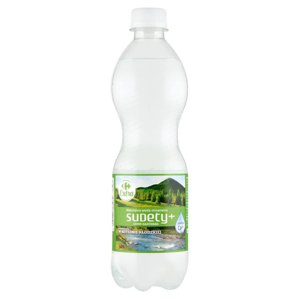 Carrefour Extra Sudety+ Naturalna woda mineralna lekko gazowana 500 ml
