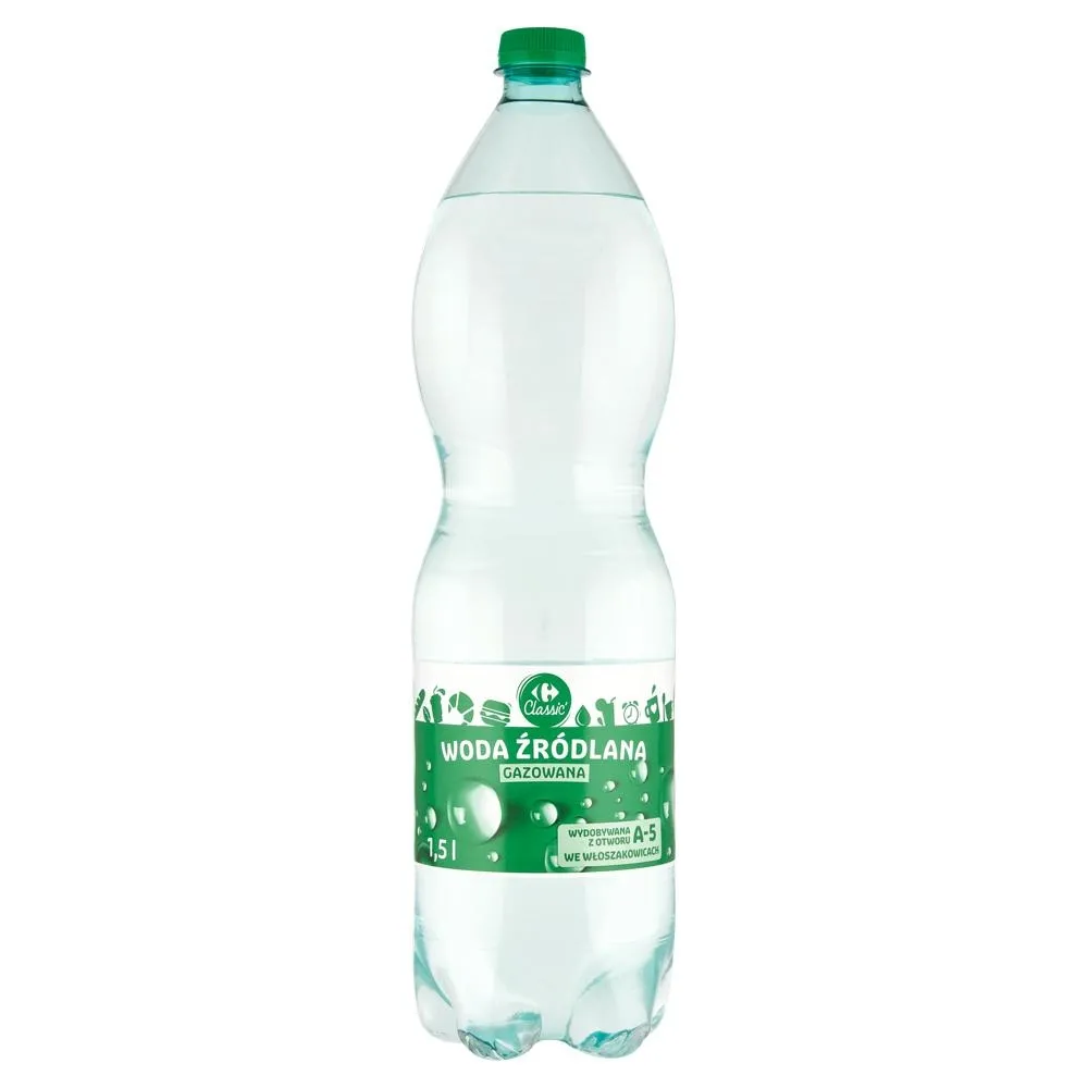 Carrefour Classic Woda źródlana gazowana 1,5 l