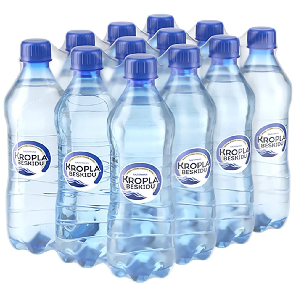 Kropla Beskidu Naturalna woda mineralna gazowana 12 x 500 ml