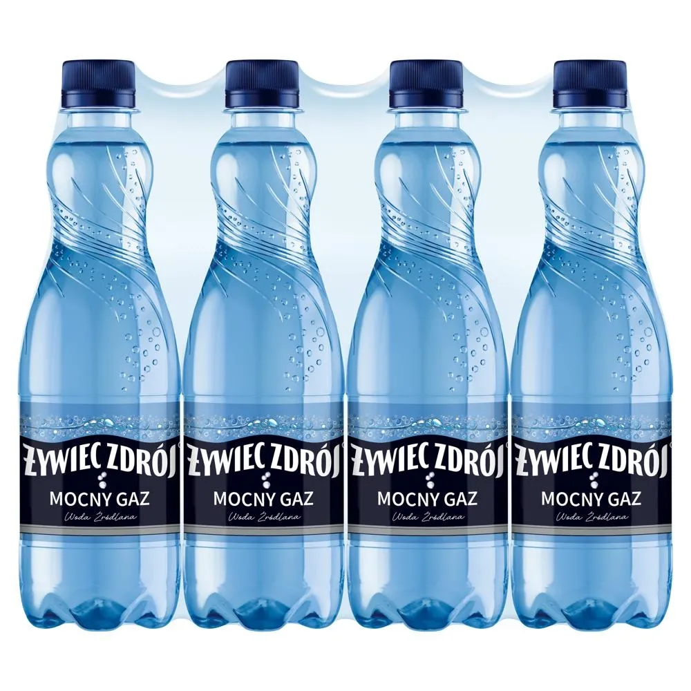 Żywiec Zdrój Mocny Gaz Woda źródlana 12 x 500 ml