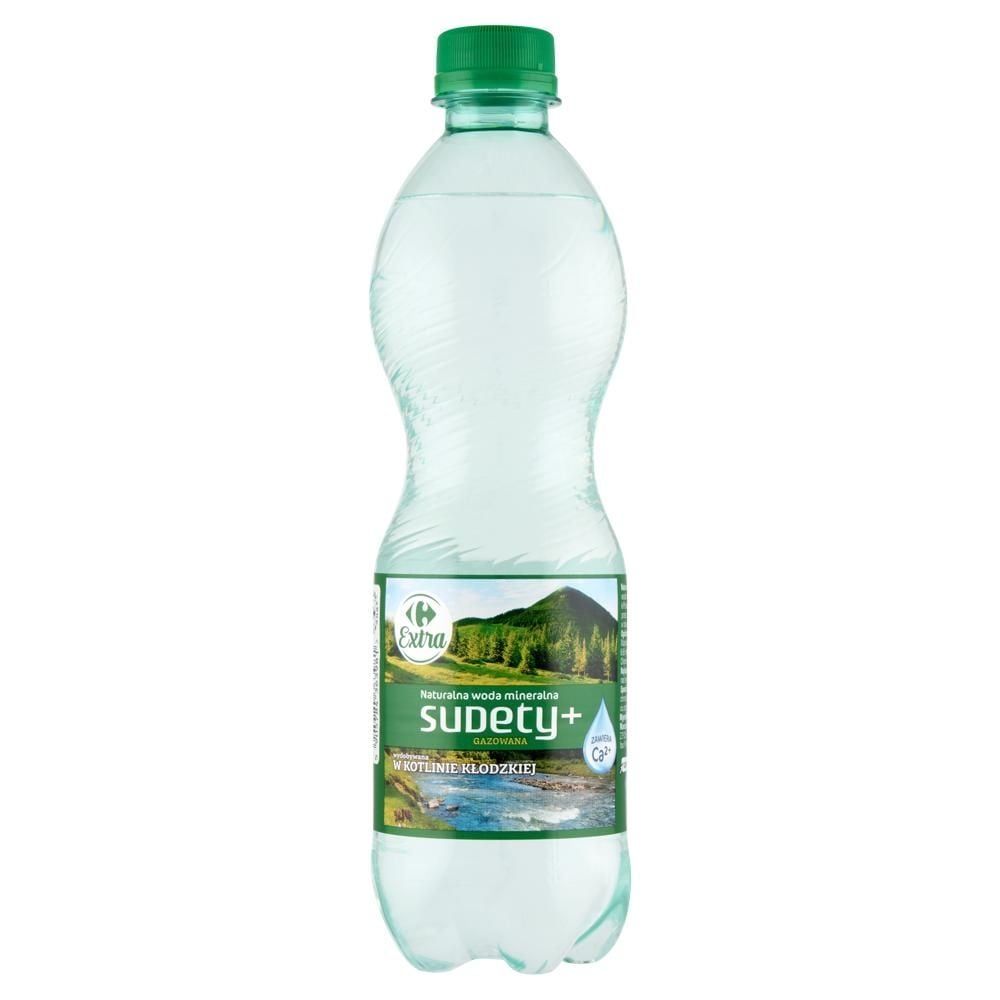 Carrefour Extra Sudety+ Naturalna woda mineralna gazowana 500 ml