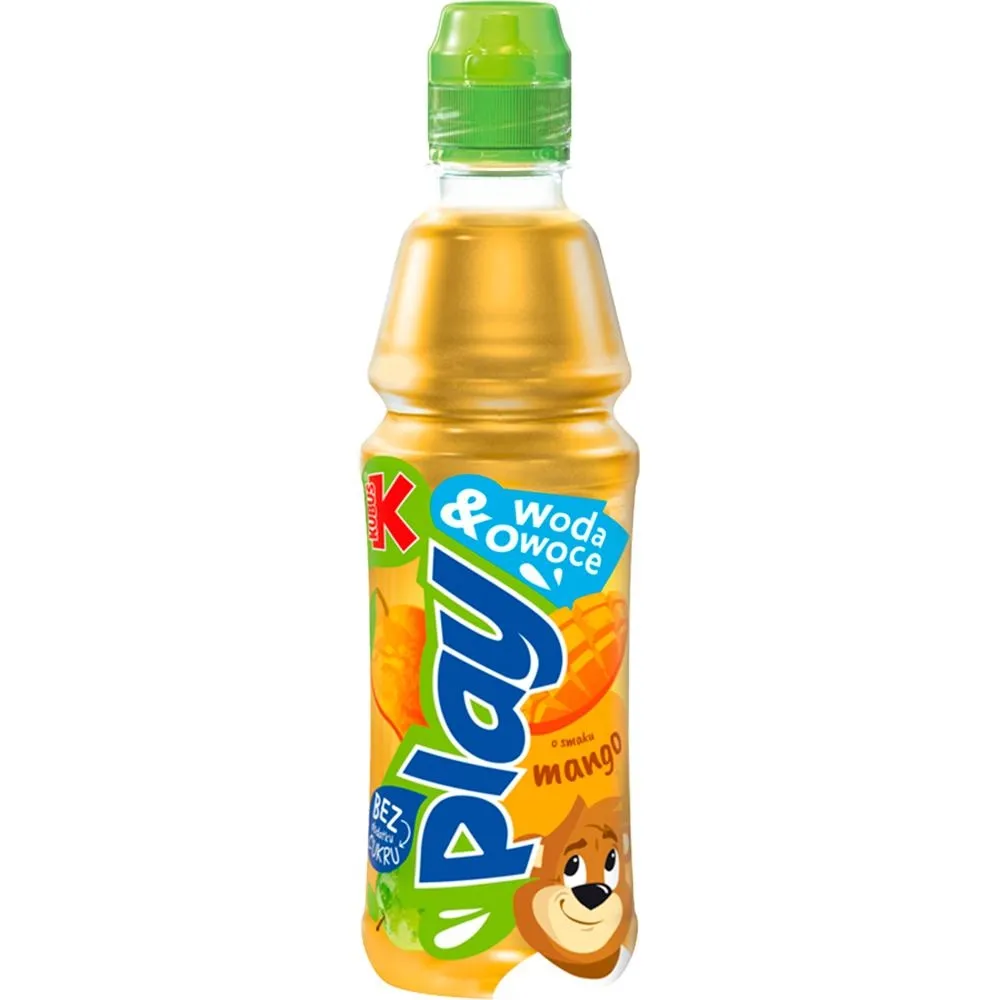 Kubuś Play Woda & Owoce Napój owocowy o smaku mango 400 ml