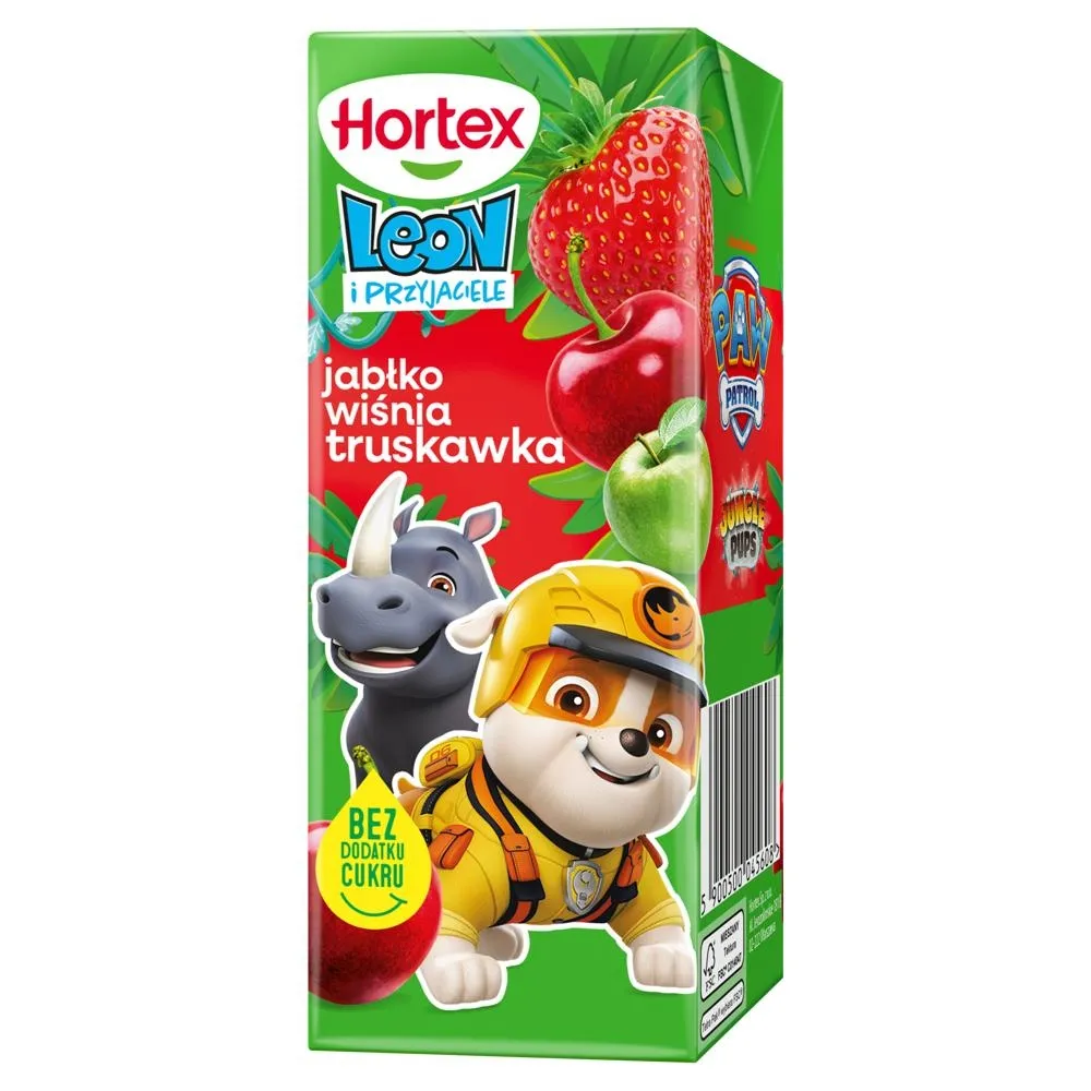 Hortex Leon i Przyjaciele Napój wieloowocowy jabłko wiśnia truskawka 200 ml