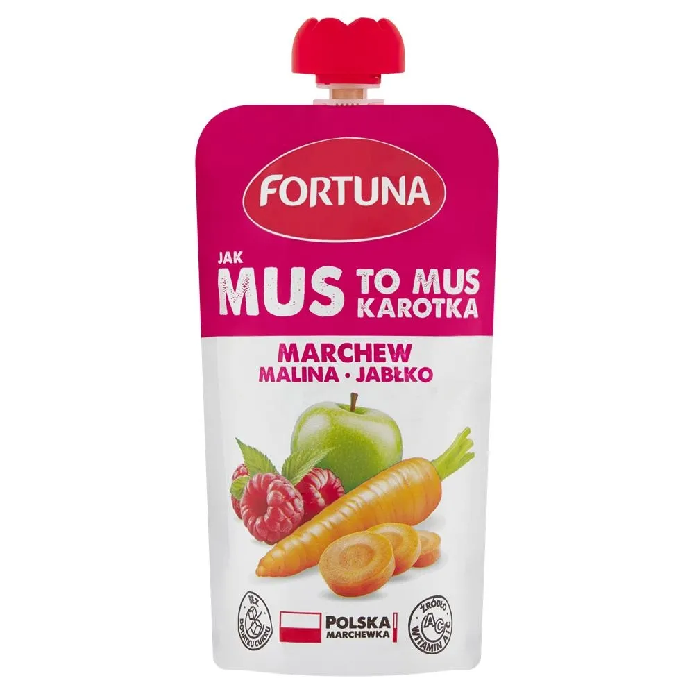 Fortuna Mus marchew malina jabłko 200 g