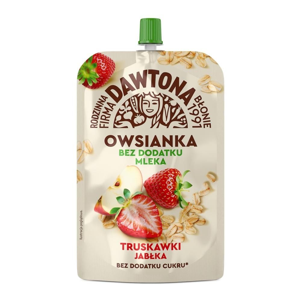 Dawtona Owsianka bez dodatku mleka truskawki jabłka 170 g
