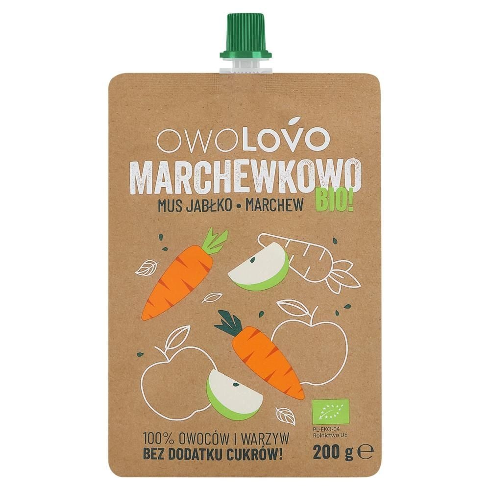 Owolovo Bio! Marchewkowo Mus jabłko marchew 200 g