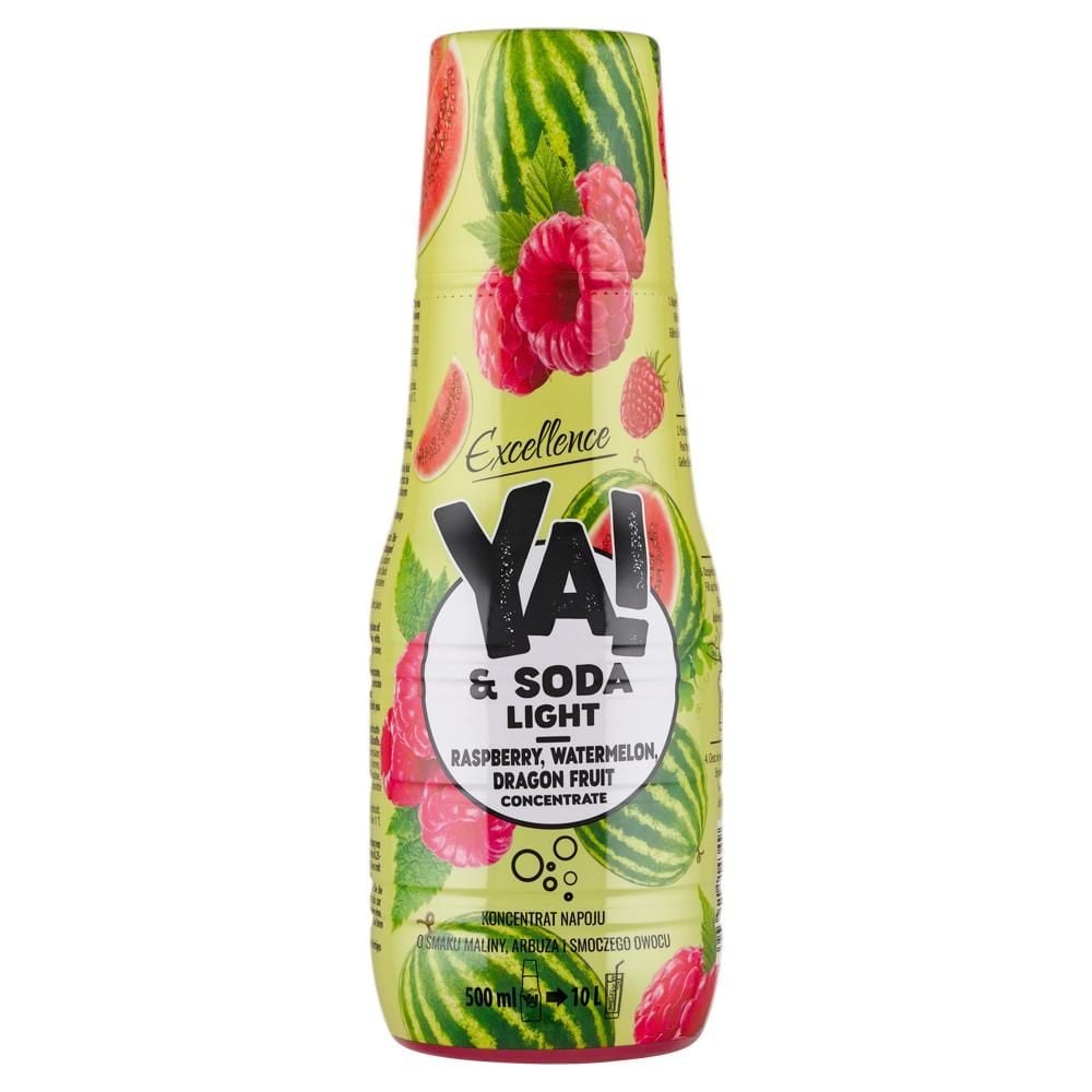 Excellence Ya! & Soda Light Koncentrat napoju o smaku maliny arbuza i smoczego owocu 500 ml