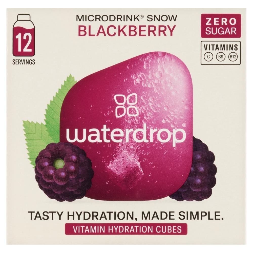 Waterdrop Microdrink Kostka musująca jagoda jeżyna jabłko 25,2 g (12 x 2,1 g)