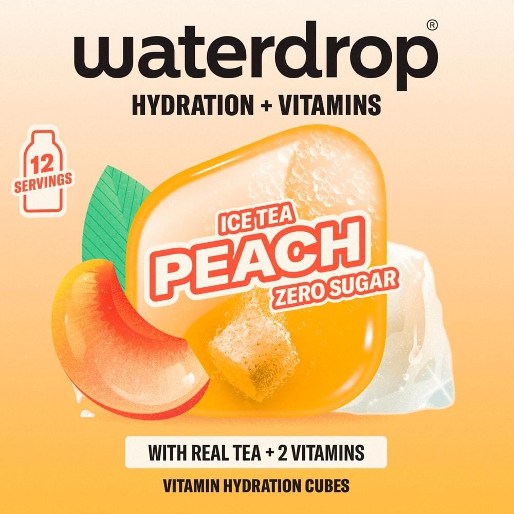 Waterdrop Kostka musująca czarna herbata brzoskwinia 25,2 g (12 x 2,1 g)