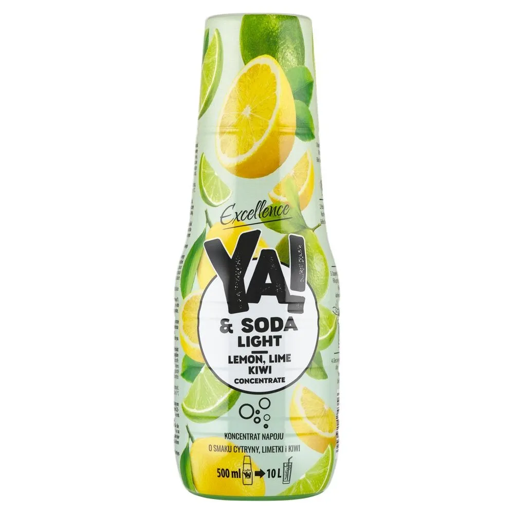 Excellence Ya! & Soda Light Koncentrat napoju o smaku cytryny limetki i kiwi 500 ml