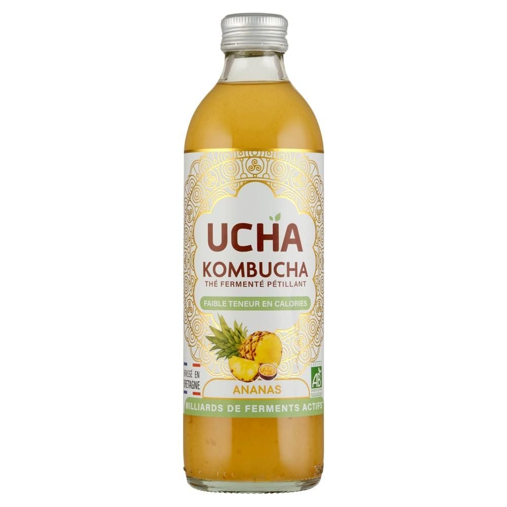 Ucha Kombucha z sokiem z ananasa 35 cl